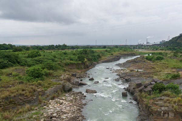 a landscape view of water flowing