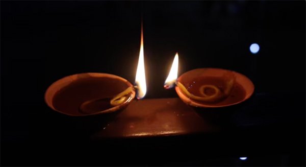 Lighten diya's together