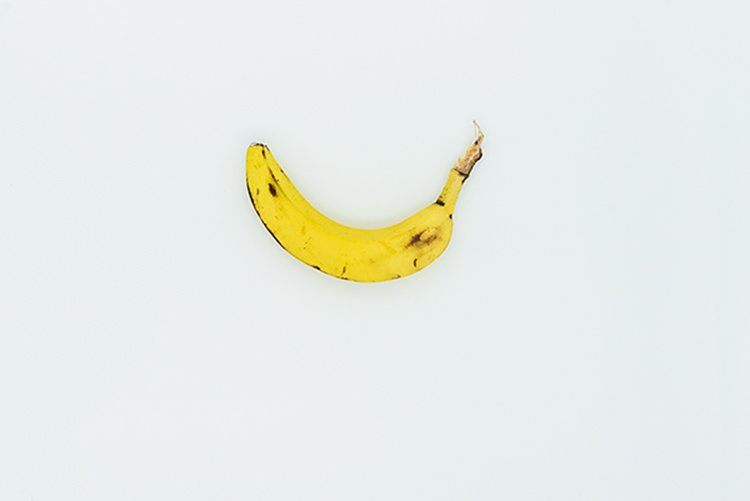 Banana and a white background