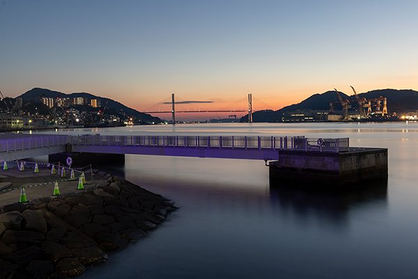 harbor view in Nagasaki, Japan