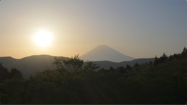 mount fuji, mountains and sunset timelapse