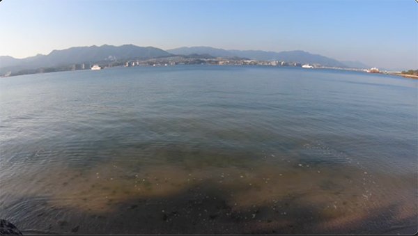 Sea timelapse wide angle.