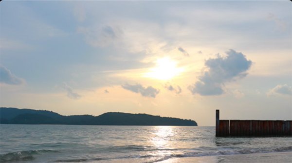 sunset timelapse in Langkawi beach