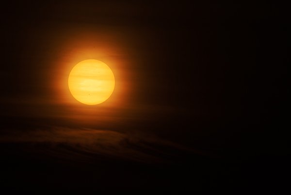 An evening and the sunset view with a dark background