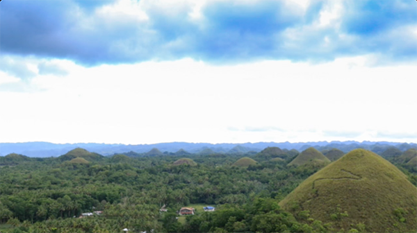 Chocolate hills in the Philippines