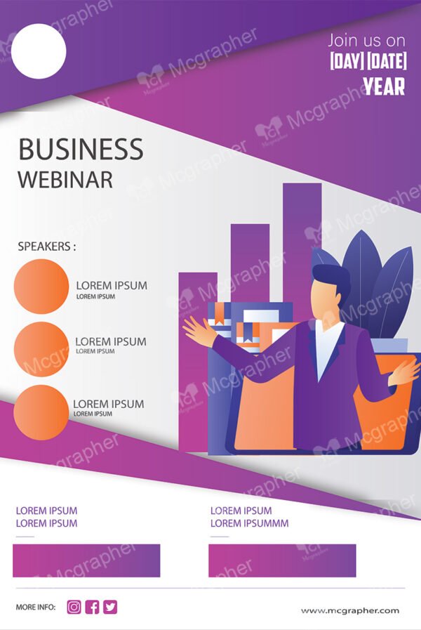 A vector that shows business webinar