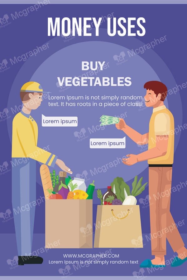 A person giving money to the vegetable seller.