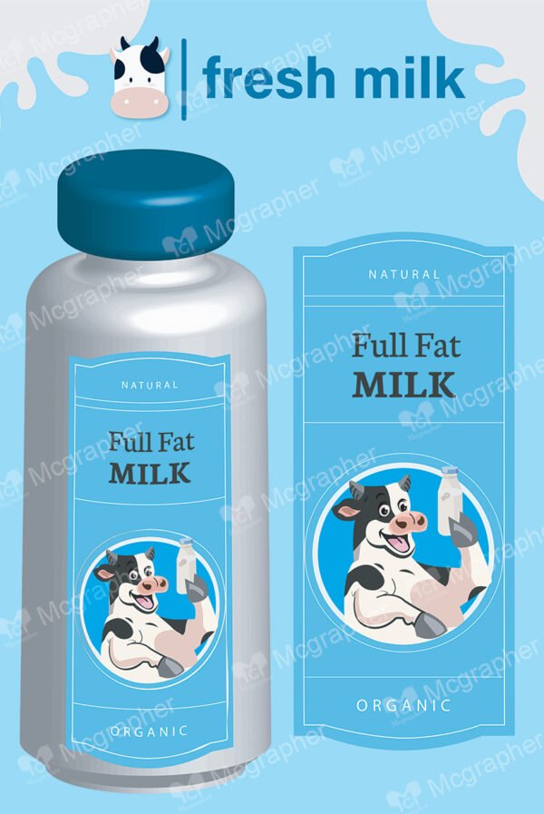 full fat milk bottle