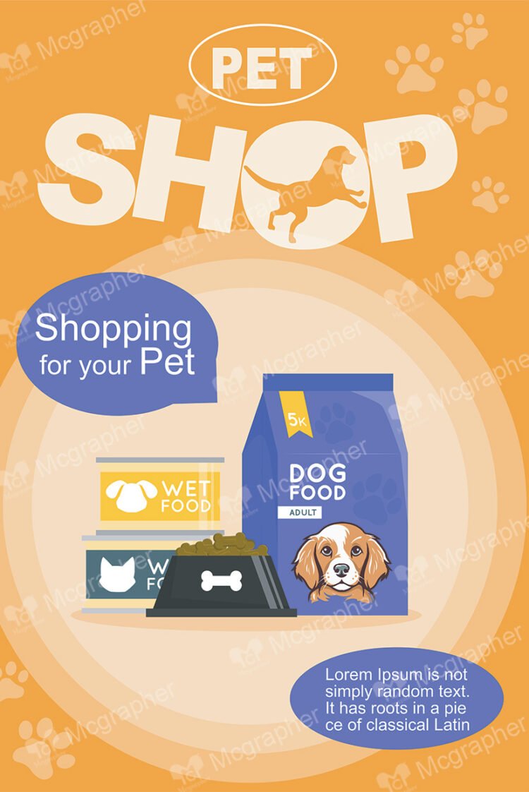 Pet food at pet shop