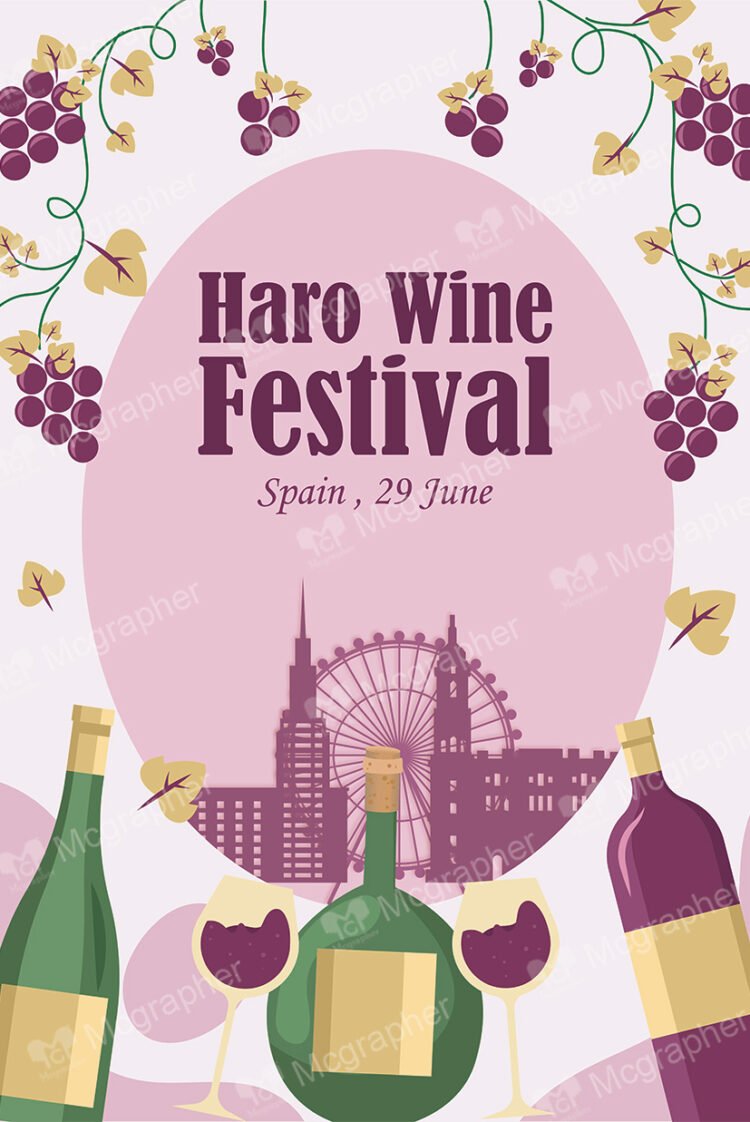 haro wine festival and a view of a city