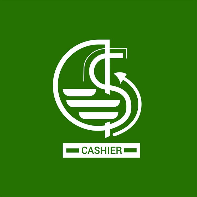 cashier logo with a dollar sign