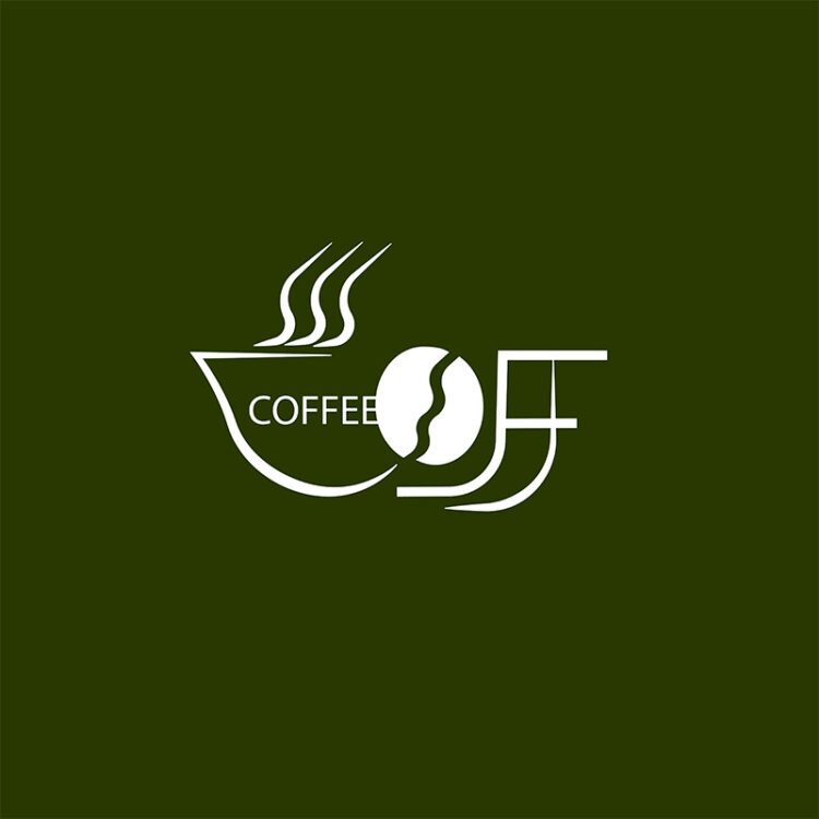 coffee logo with a green background