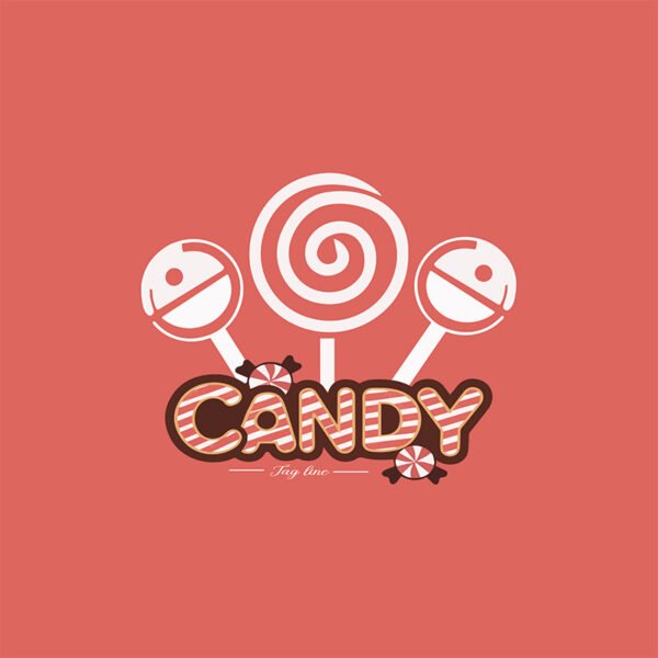 A logo of a candy