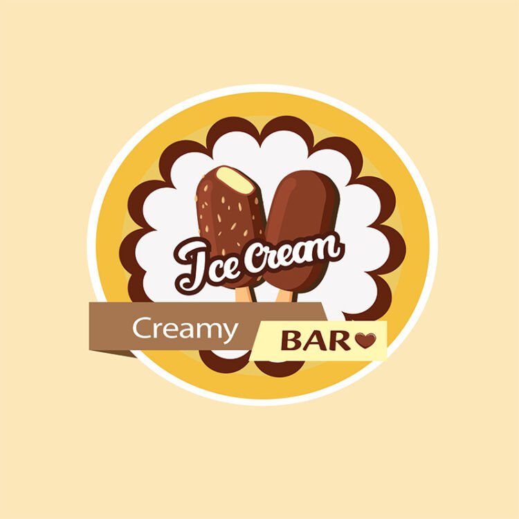 A logo of a chocolate ice cream bar