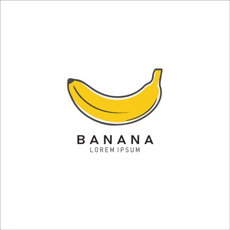 A logo of a banana