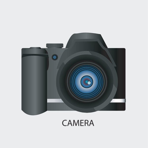 A logo of a digital camera also known as dslr