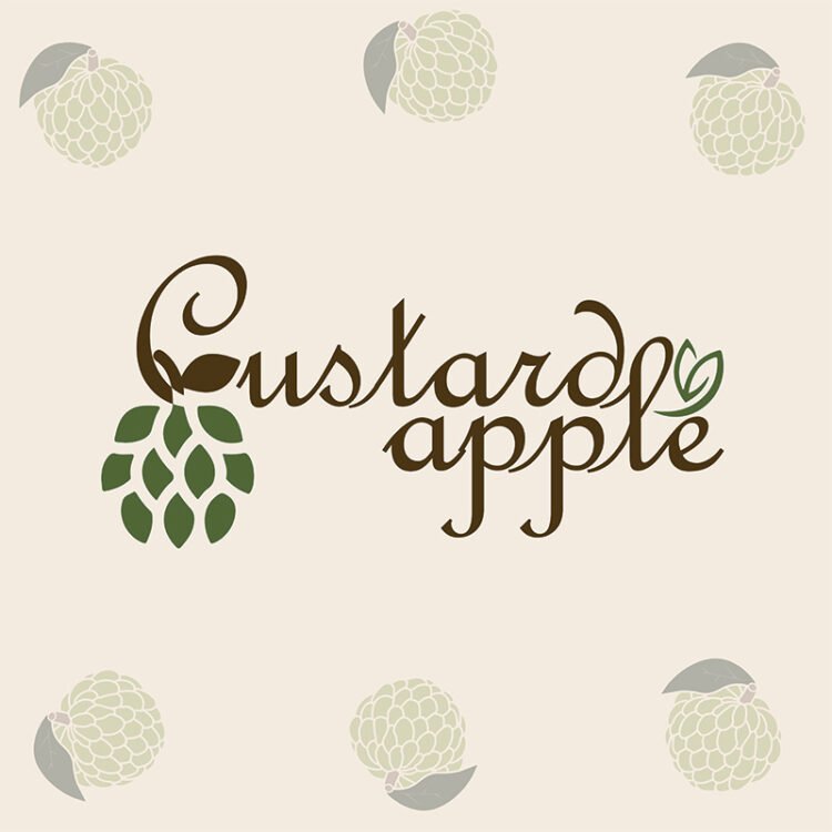 A text logo of a custard apple