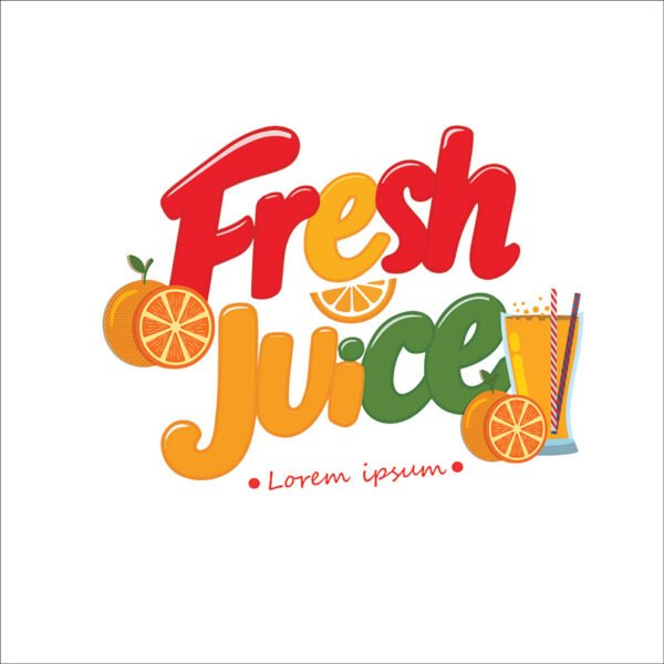 A logo of fresh juice