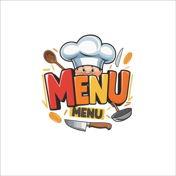 A logo of a menu