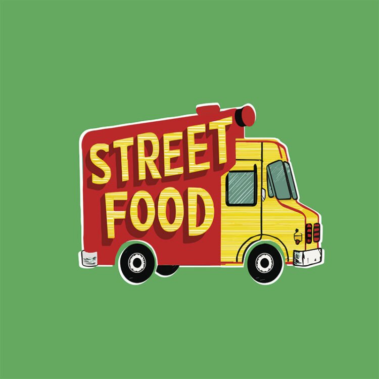 A logo of a street food truck