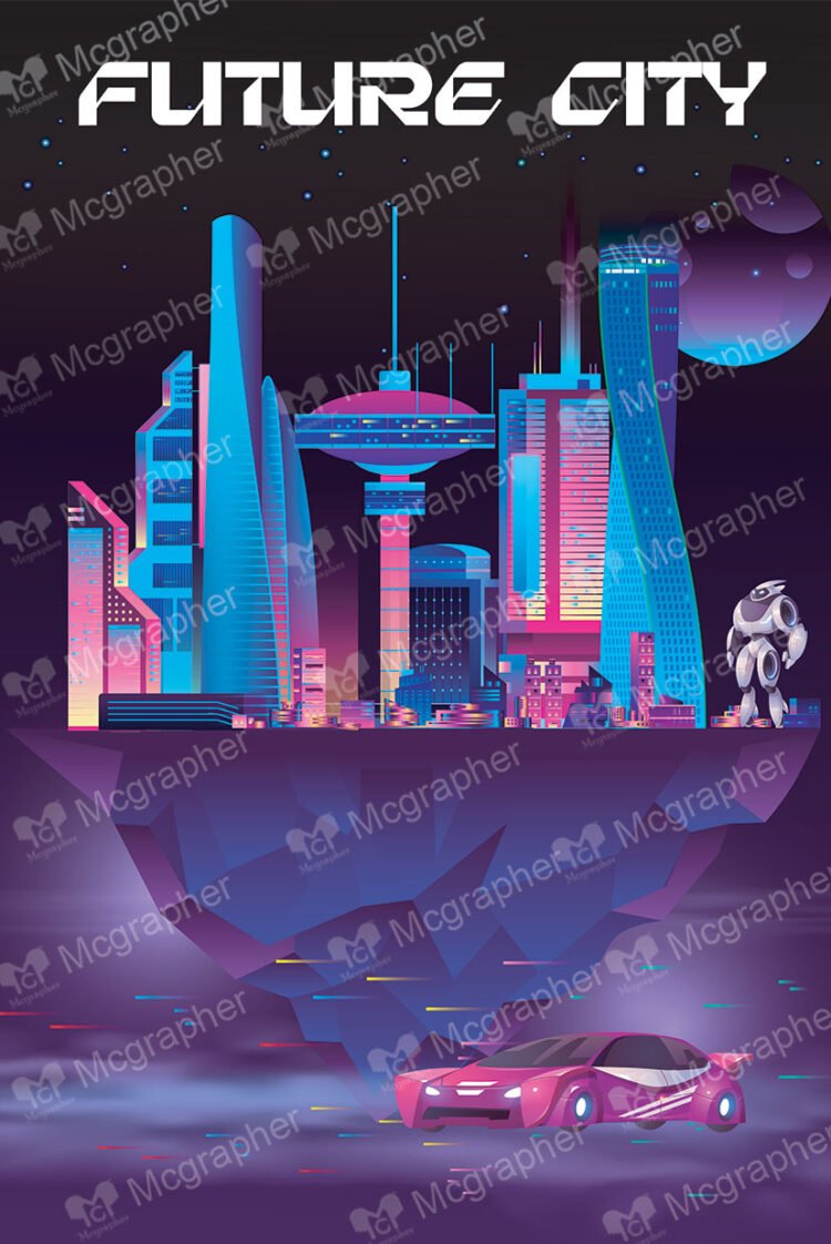 A view of a futuristic city