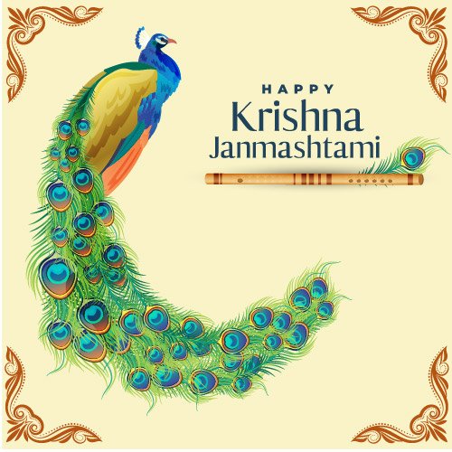 Krishna Janmashtami Peacock