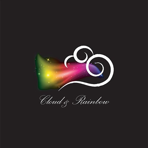 Smoky cloud and rainbow logo