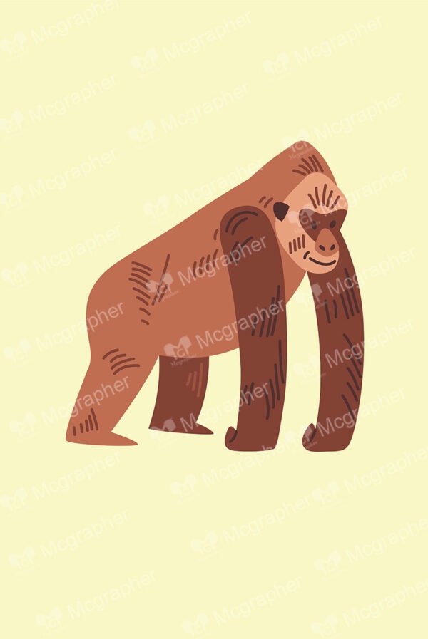 Big size gorilla on a soft background