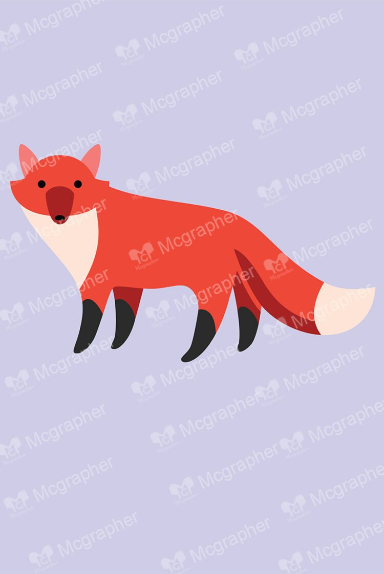 A clever fox on a soft background