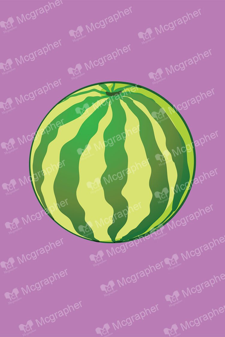 Big watermelon on a purple background