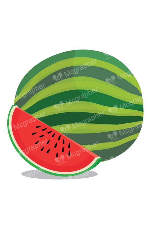 Slice next to a watermelon