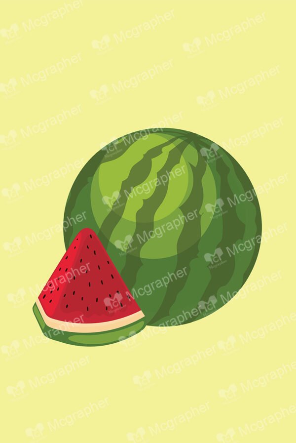 Triangle shaped watermelon slice