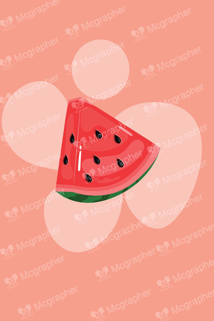 watermelon ice cream on a peach background