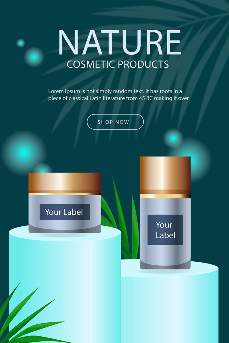 Nature Cosmetic product mock up