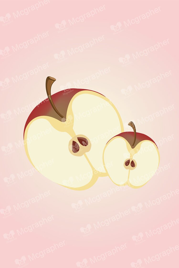 Pair of an apple slices