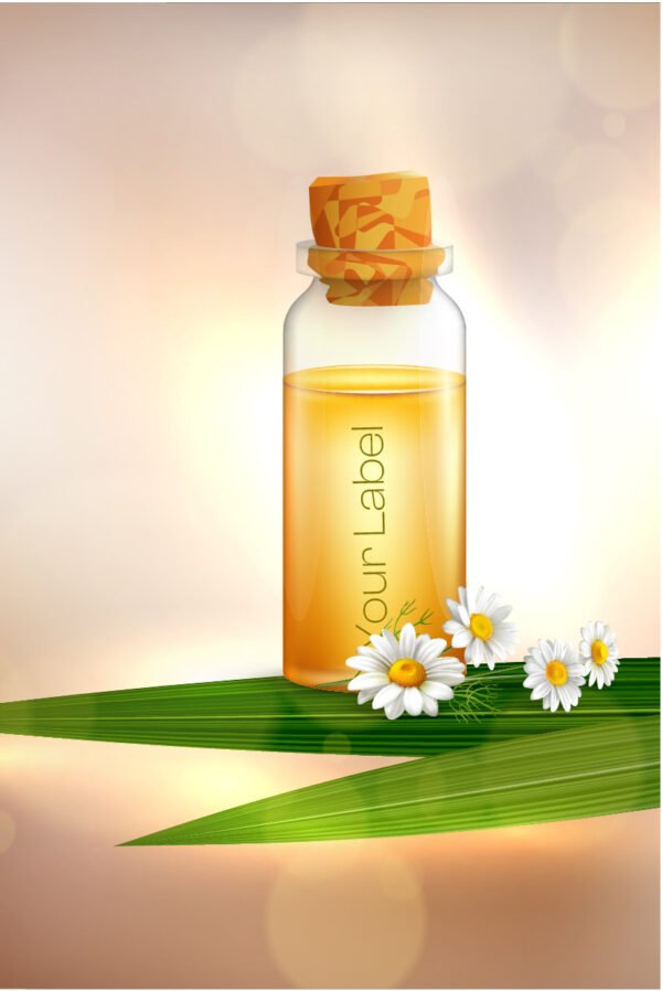 sun flower oil mock up bottle