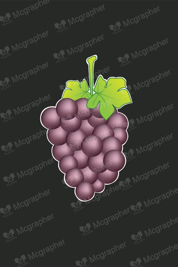 3d grapes on a black background