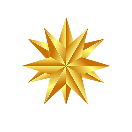 Dual golden star png