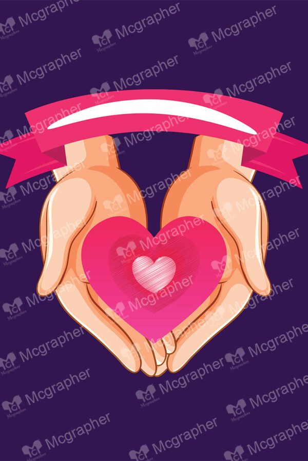 Hands holding heart