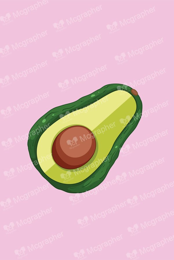 Avocado with seed on a pink background