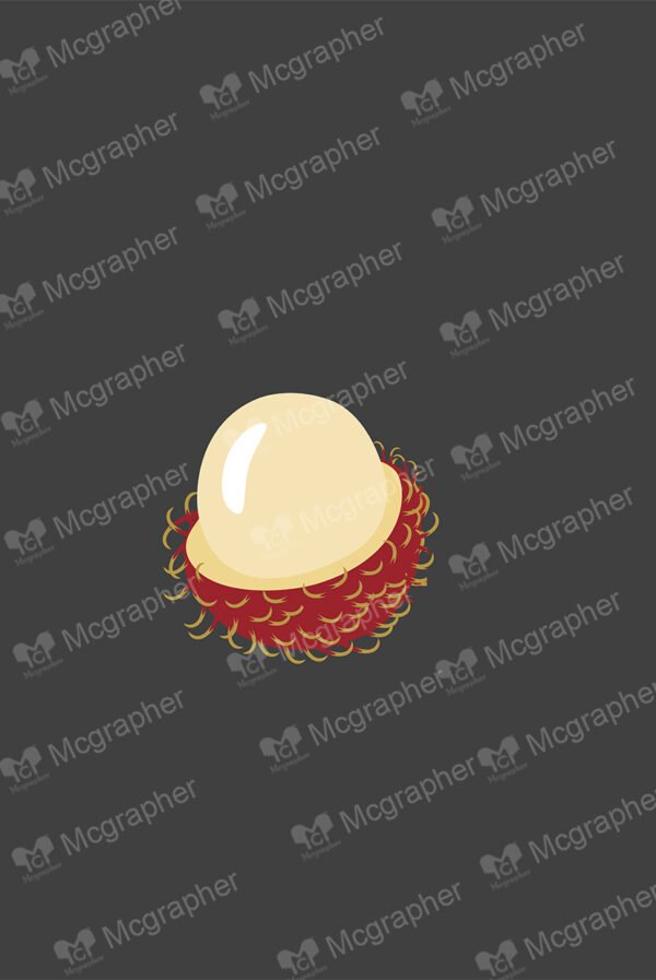 Small Rambutan on a dark background