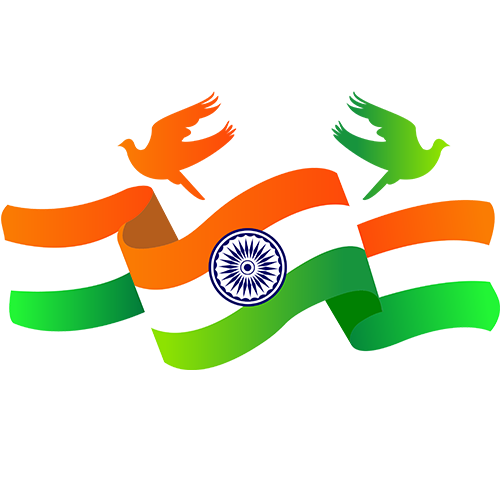 India Flag with birds png