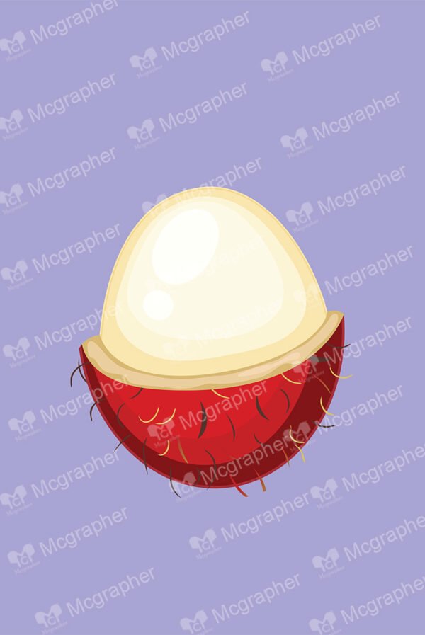 Rambutan on a purple background