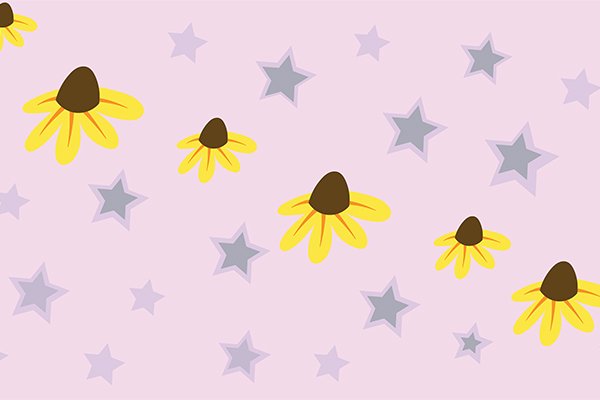 Pink Background with sunflower