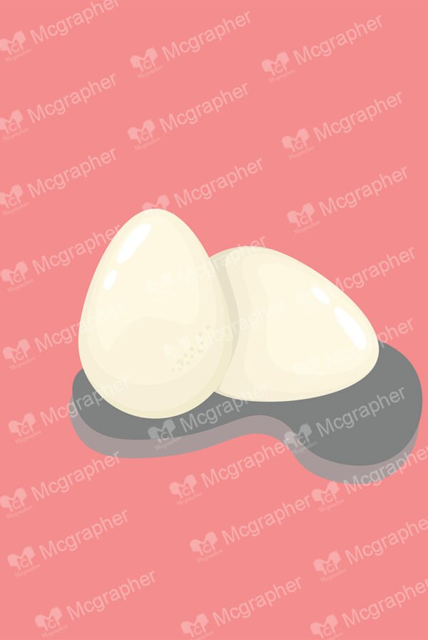 boiled eggs and a light pink background