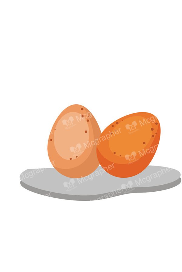 Two eggs on a tray