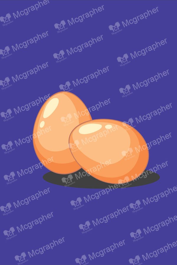 Two eggs on a dark blue background