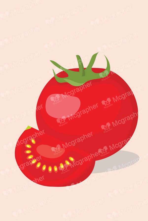 Pair of tomatoes on a soft background