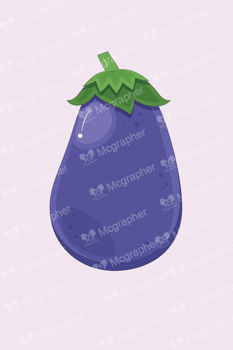 Thick blue eggplant on a soft background