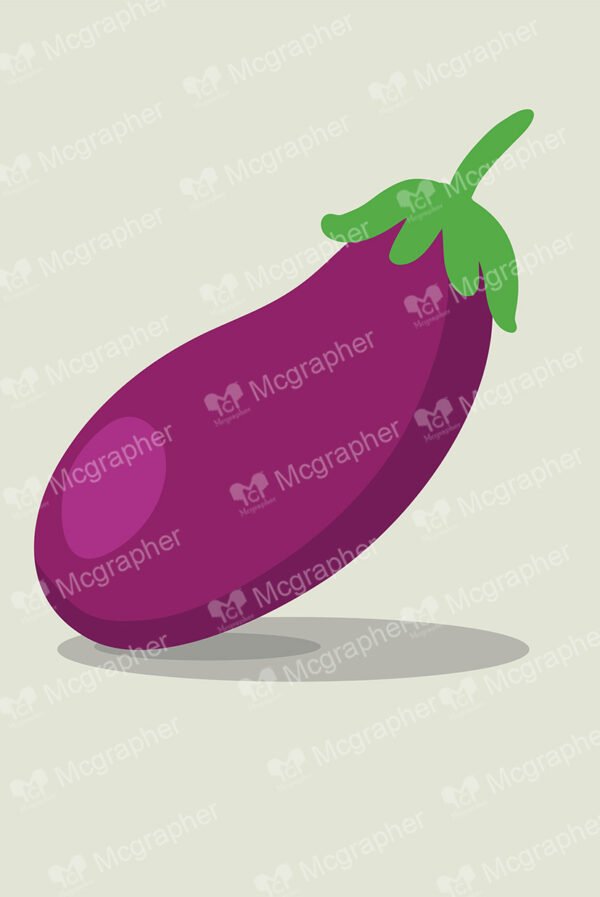 Big eggplant on a light background